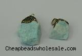 CGP202 15*25mm - 25*35mm nuggets amazonite gemstone pendants