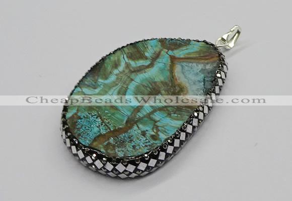 CGP3030 35*50mm - 40*65mm freeform ocean agate pendants