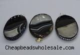 CGP3043 45*65mm - 45*70mm oval druzy agate pendants