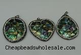 CGP311 35*45mm - 40*40mm abalone shell pendants wholesale