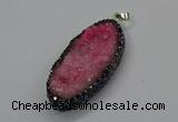 CGP3131 25*50mm - 25*55mm oval druzy agate pendants wholesale