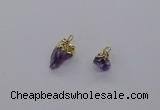 CGP3266 8*12mm - 10*14mm faceted nuggets amethyst pendants