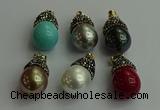 CGP329 15*25mm - 15*30mm teardrop pearl shell pendants wholesale