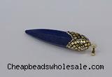 CGP3361 15*50mm - 16*65mm sticks lapis lazuli gemstone pendants