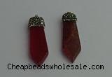 CGP342 12*50mm - 15*55mm arrowhead agate pendants wholesale