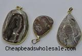 CGP3428 25*40mm - 35*55mm freeform crazy lace agate pendants