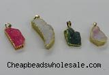 CGP3456 15*25mm - 18*38mm freeform druzy agate pendants