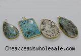 CGP3471 30*40mm - 35*55mm freeform ocean agate pendants