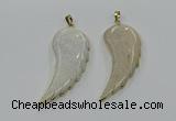 CGP3491 22*45mm - 25*50mm wing-shaped fossil coral pendants