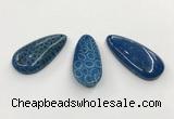 CGP3547 23*50mm - 27*55mm flat teardrop chrysanthemum agate slab pendants