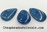 CGP3548 32*42mm - 35*55mm flat teardrop chrysanthemum agate slab pendants