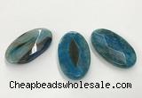 CGP3570 32*50mm faceted oval agate pendants wholesale