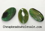 CGP3571 32*50mm faceted oval agate pendants wholesale