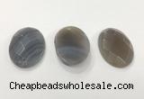 CGP3580 32*45mm faceted oval agate pendants wholesale