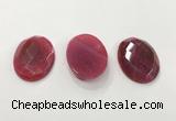 CGP3583 32*45mm faceted oval agate pendants wholesale