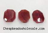 CGP3591 32*42mm faceted octagonal agate pendants wholesale