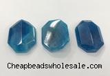 CGP3592 32*42mm faceted octagonal agate pendants wholesale