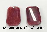 CGP3598 35*55mm faceted octagonal agate pendants wholesale