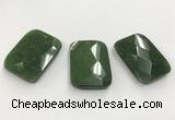 CGP3607 32*45mm faceted rectangle candy jade pendants wholesale