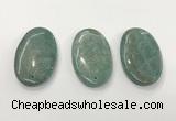 CGP3614 35*60mm oval amazonite gemstone pendants wholesale