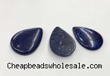 CGP3617 35*50mm flat teardrop lapis lazuli gemstone pendants