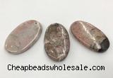 CGP3620 35*60mm oval rhodochrosite gemstone pendants