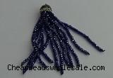 CGP428 2*3mm faceted rondelle handmade chinese crystal tassel pendants