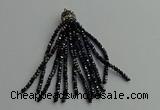 CGP429 2*3mm faceted rondelle handmade chinese crystal tassel pendants