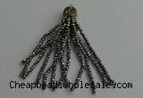 CGP446 2*3mm faceted rondelle handmade chinese crystal tassel pendants