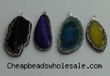 CGP539 25*50mm - 35*65mm freeform agate pendants wholesale