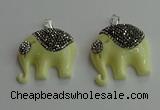 CGP648 30*35mm elephant resin pendants wholesale