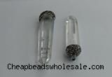 CGP713 16*55mm - 18*75mm sticks white crystal pendants