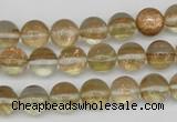 CGQ51 15.5 inches 6mm round gold sand quartz beads wholesale