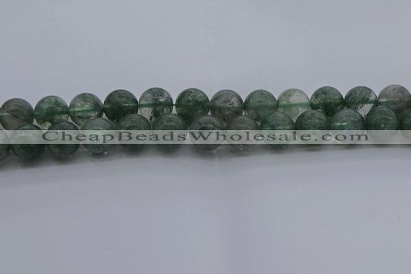 CGQ516 15.5 inches 16mm round matte imitation green phantom quartz beads