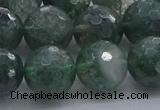 CGQ525 15.5 inches 14mm faceted round imitation green phantom quartz beads