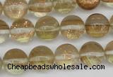 CGQ53 15.5 inches 12mm round gold sand quartz beads wholesale