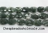 CGQ530 18*22mm - 18*25mm faceted octagonal green phantom quartz beads