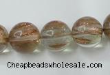 CGQ62 15.5 inches 16mm round gold sand quartz beads wholesale