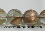 CGQ63 15.5 inches 18mm round gold sand quartz beads wholesale