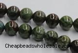 CGR03 16 inches 10mm round green rain forest stone beads wholesale