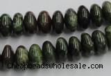 CGR05 16 inches 6*12mm rondelle green rain forest stone beads wholesale