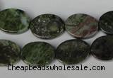 CGR26 15.5 inches 12*16mm oval green rain forest stone beads