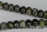 CGR45 15.5 inches 4*6mm rondelle green rain forest stone beads