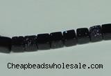 CGS117 15.5 inches 6*6mm cube blue goldstone beads wholesale