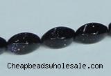 CGS119 15.5 inches 8*16mm twisted rice blue goldstone beads wholesale