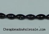 CGS120 15.5 inches 6*10mm rice blue goldstone beads wholesale