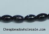 CGS121 15.5 inches 8*12mm rice blue goldstone beads wholesale