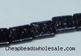 CGS128 15.5 inches 14*14mm square blue goldstone beads wholesale