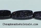 CGS133 15.5 inches 15*30mm twisted rectangle blue goldstone beads wholesale