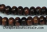 CGS207 15.5 inches 7*10mm rondelle blue & brown goldstone beads wholesale